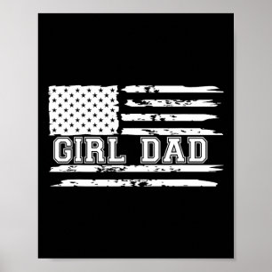 Proud Dad Of Girls Father Of Girls For Dad Xmas Fa Poster
