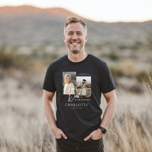 Proud Dad of the Graduate Script Photo Keepsake Tri-Blend Shirt