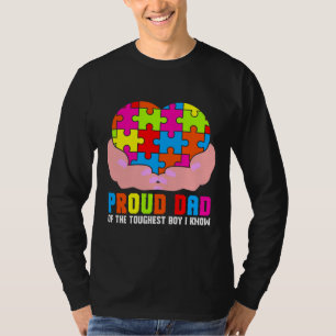 Proud Dad Of The Toughest Boy Autism Awareness T-Shirt