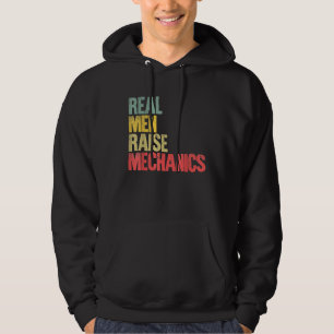 Proud Dad Real Men Raise Mechanics Hoodie