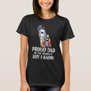 Proud Dad Toughest Boy Autism Awareness Asd Daddy T-Shirt