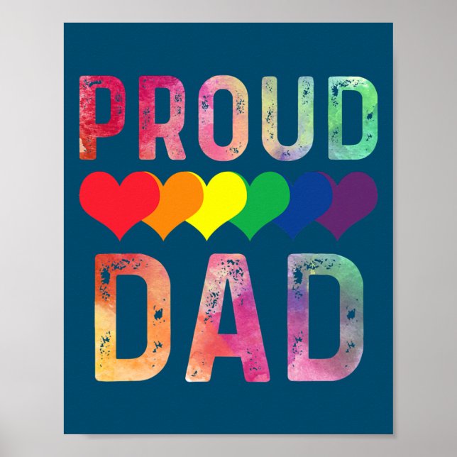 Proud Dad Trans Lgbt Rights Lgbt Pride  Poster (Front)