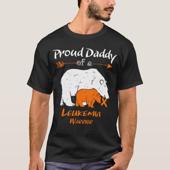 Proud Daddy Bear Leukaemia Awareness T-Shirt (Front)