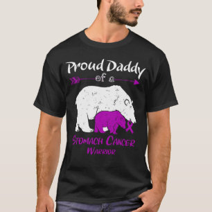 Proud Daddy Bear Stomach Cancer Awareness T-Shirt