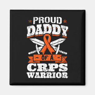 Proud Daddy Of A CRPS Warrior RSD Awareness Ribbon Magnet
