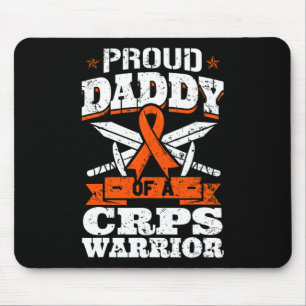 Proud Daddy Of A Crps Warrior Rsd Awareness Ribbon Mouse Pad