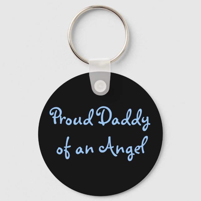 Proud Daddy of an Angel Key Ring (Front)