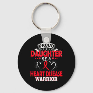 Proud Daughter Of A Heart Disease Warrior Key Ring