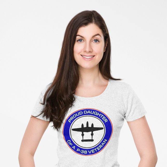 Proud Daughter of a P-38 Veteran Tri-Blend Shirt (Creator Uploaded)