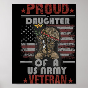 Proud Daughter Of A Us Army Veteran  Poster