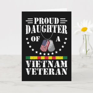 Proud Daughter Of A Vietnam Veteran Patriotic Gift Card