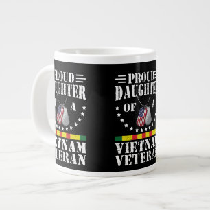 Proud Daughter Of A Vietnam Veteran Patriotic Gift Large Coffee Mug