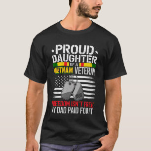 Proud Daughter of a Vietnam Veteran USA Flag Veter T-Shirt