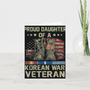 Proud Daughter Of Korean War Veteran Us Family Mat Card