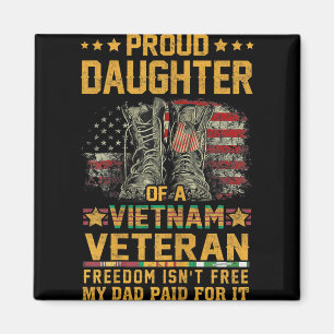 Proud Daughter Of Vietnam Veteran Patriotic Vet Fl Magnet