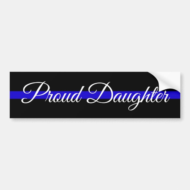 PROUD DAUGHTER POLICE BUMPER STICKER (Front)