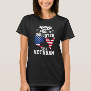 Proud Daughter Veteran Nothing Scares Patriotic Ve T-Shirt
