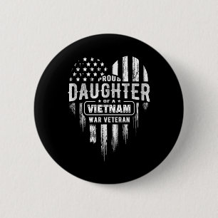 Proud Daughter Vietnam Vet Dad Veterans Day Americ 6 Cm Round Badge