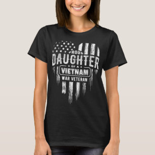 Proud Daughter Vietnam Vet Dad Veterans Day Americ T-Shirt