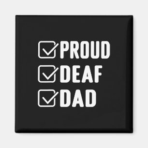 Proud Deaf Dad Asl Hand Gesture Deaf Awareness  Magnet