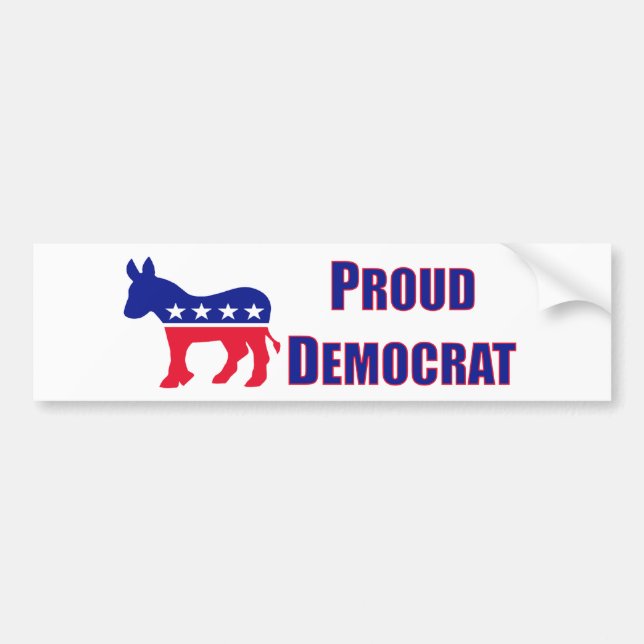 Proud Democrat Bumper Sticker (Front)