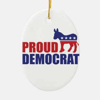 Proud Democrat Donkey Ceramic Tree Decoration