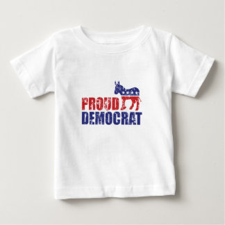 Proud Democrat Donkey Distressed Baby T-Shirt