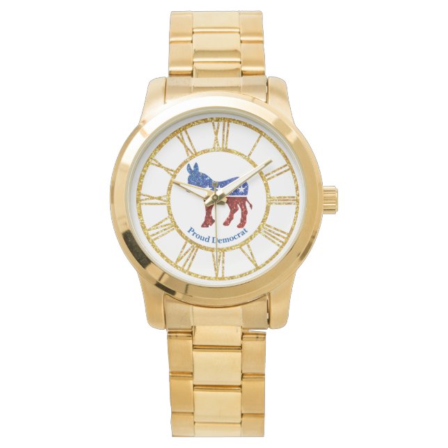 Proud Democrat Personalise Watch (Front)