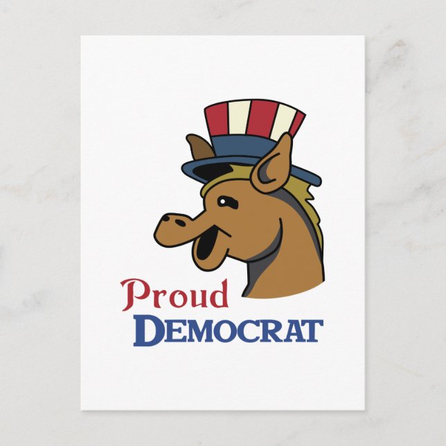 PROUD DEMOCRAT POSTCARD (Front)