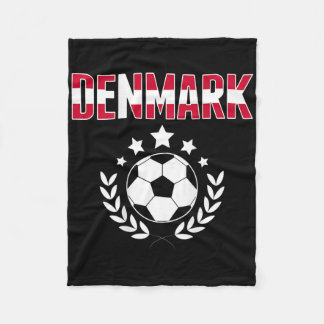 Proud Denmark Soccer Fans Jersey - Support Danish  Fleece Blanket