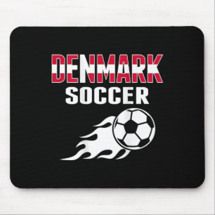 Proud Denmark Soccer Lovers Jersey - Danish Footby Mouse Pad