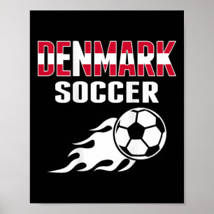 Proud Denmark Soccer Lovers Jersey - Danish Footll Poster