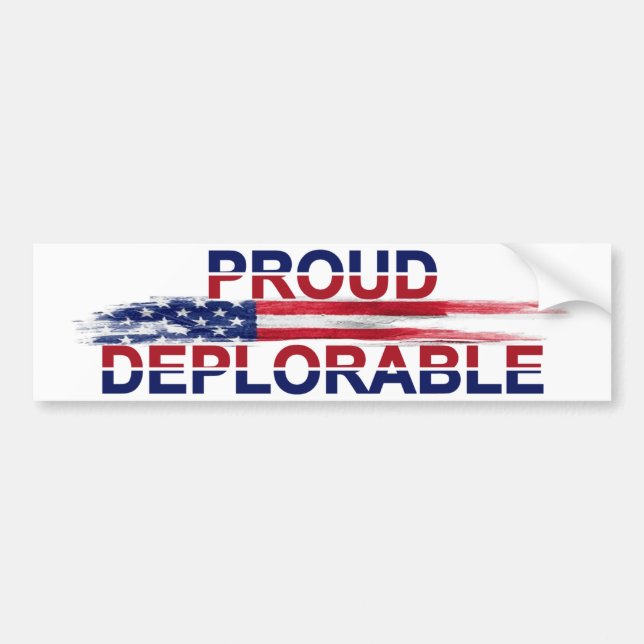 Proud Deplorable Bumper Sticker (Front)