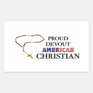 Proud Devout American Christian Sticker