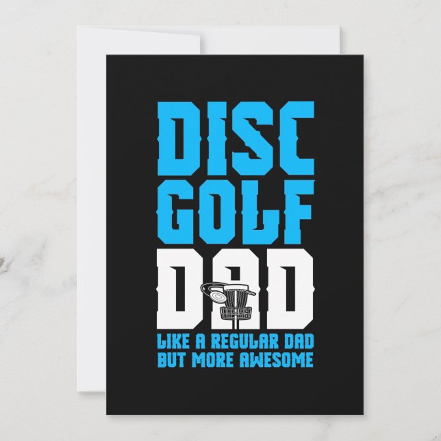 Proud Disc Golf Dad Invitation (Front)
