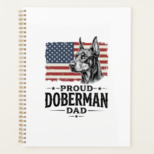 Proud Doberman Dad Vintage Flag Vector Design_1 Planner