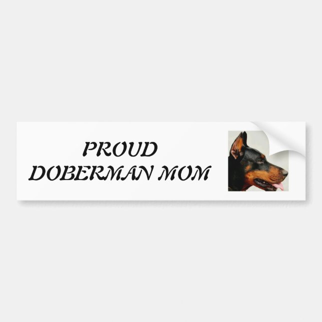 Proud Doberman Mum Bumper Sticker (Front)