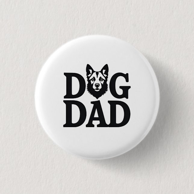 Proud Dog Dad Apparel & Accessories 3 Cm Round Badge (Front)