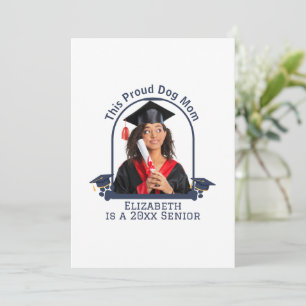 Proud Dog Mum is a Senior - Custom Graduation Holiday Card
