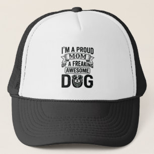 Proud Dog Mum Vintage Engraving Vector Design_1 Trucker Hat
