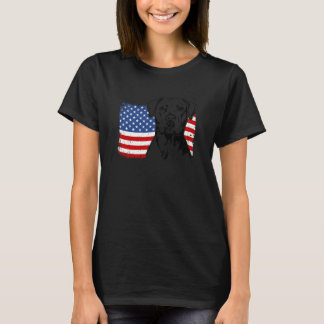 Proud Dogo Argentino American US Flag Patriotic Do T-Shirt
