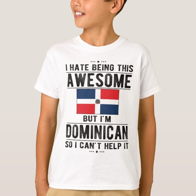 Proud Dominican Flag Dominican Republic Heritage T-Shirt (Front)
