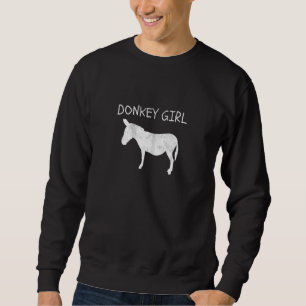 Proud Donkey Girl Women Loves Animal Horse Donkeys Sweatshirt