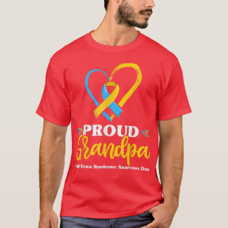 Proud Down Syndrome Grandpa Awareness , Grandad  T-Shirt