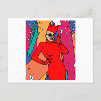 Proud Drag Queen Inspired Postcard