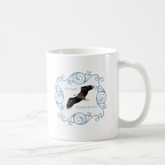 Proud Eagleholic Blue Coffee Mug (Right)