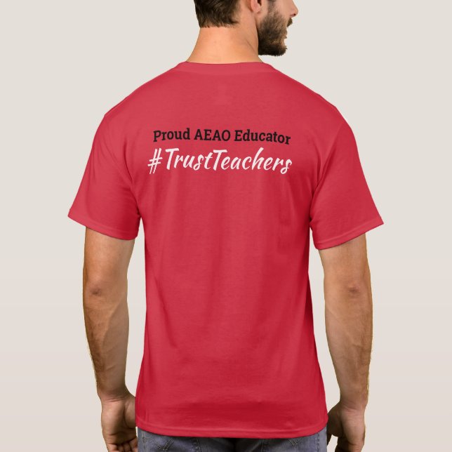 Proud educator t-shirt (Red) (Back)