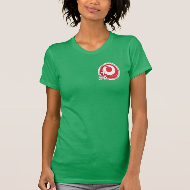 Proud educator t-shirt (Women's light green) (Front)