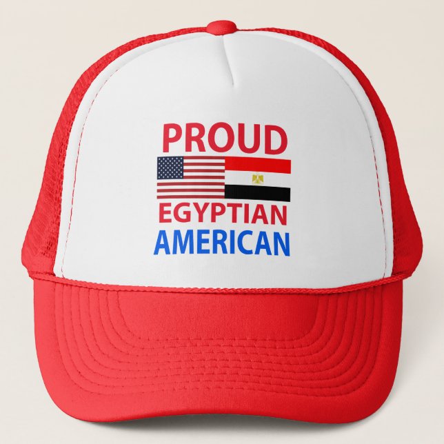 Proud Egyptian American Trucker Hat (Front)