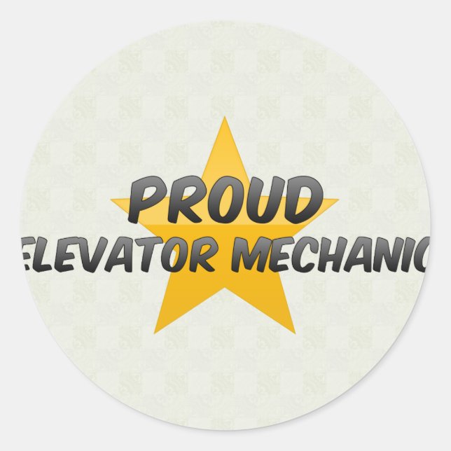Proud Elevator Mechanic Classic Round Sticker (Front)